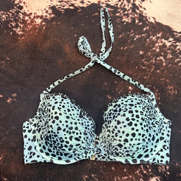 Victoria's Secret Other - Victoria’s Secret Leopard Print Halter Bikini Top